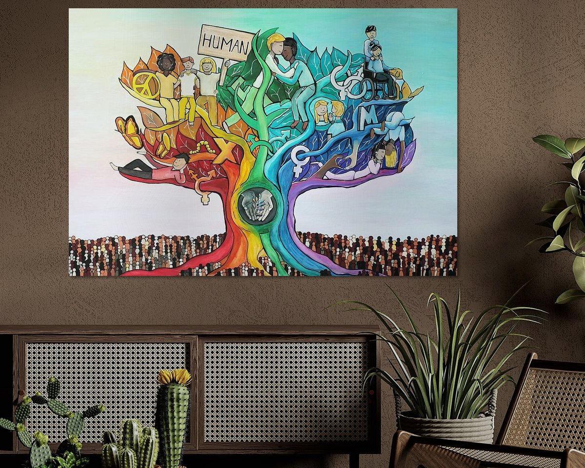 Voorbeeld van het werk in een kamer