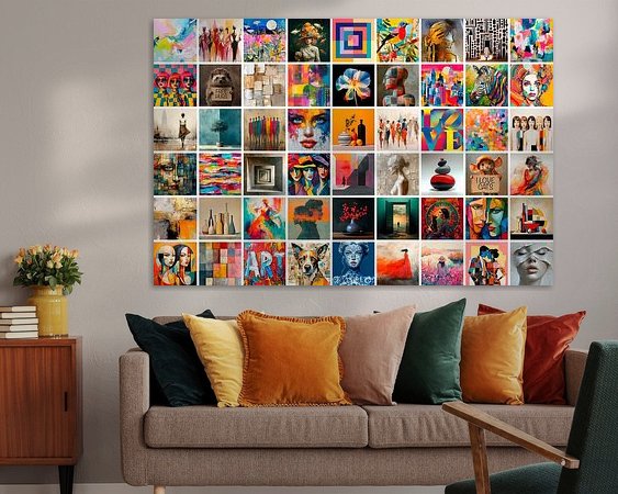 Voorbeeld van het werk in een kamer