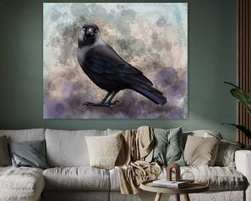 Kauwtje, portret van een mooie vogel van Bianca Wisseloo