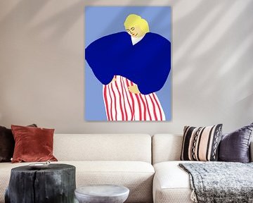 Die blonde Holländerin mit der gestreiften Hose von The Art Kroep