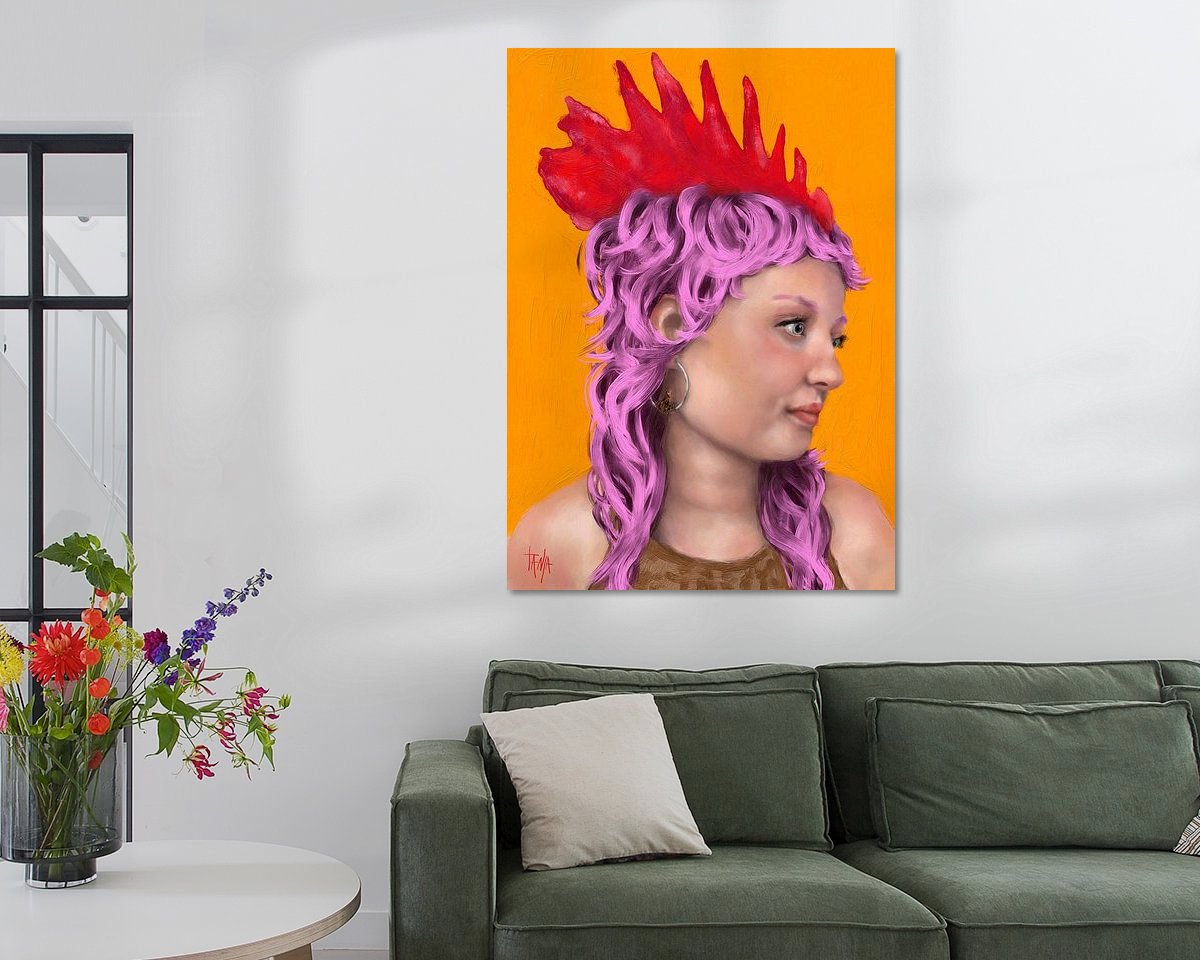 Voorbeeld van het werk in een kamer