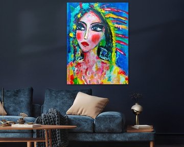 Colorful Indian woman