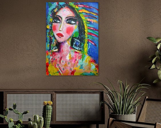Voorbeeld van het werk in een kamer