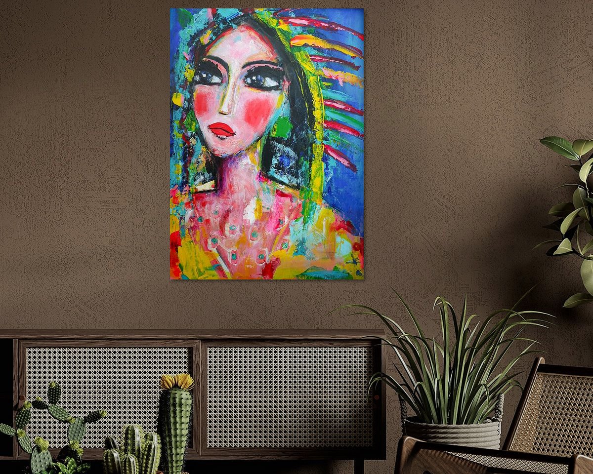 Voorbeeld van het werk in een kamer