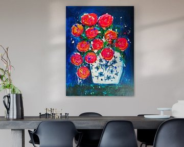 Gemberpot met bloemen van Danielle Ducheine