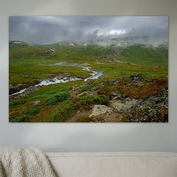 Vue d'un paysage norvégien étonnant et idyllique. Image d'automne des montagnes.