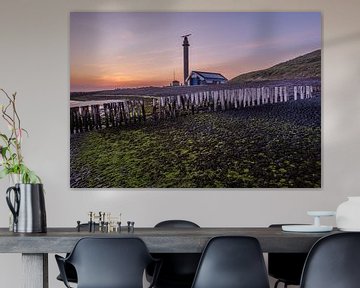 Zonsondergang KNRM Westkapelle van MSP Canvas