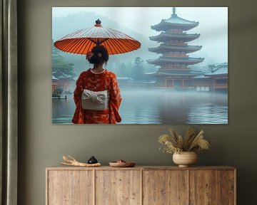 Picturesque Japanese statue