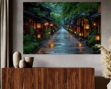 Schilderachtig japans beeld straat