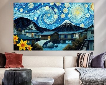 Japanese modern art Van Gogh inspiration starry night