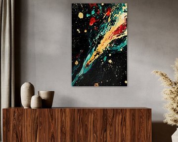 Abstract kosmisch kunstontwerp met kleuren