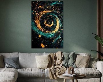 Abstract spiraalvormig galaxy ontwerp van Art & Soul Creations