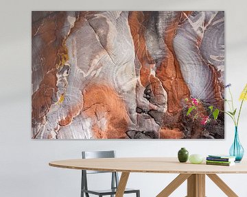 Natuurlijke Abstractie – Kleuren van de Canyonwand (Jordanië)