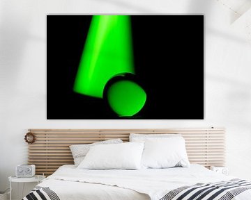 Een groene spotlight