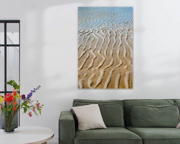 Reliëf op het strand van Jan