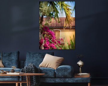 Caribisch huis met balkon op Guadeloupe