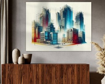 Architektur - Stadtplanung - Gelb-Rot-Blau