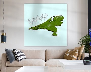 Illustration - Wind turbines in the Netherlands by Grüntyers .