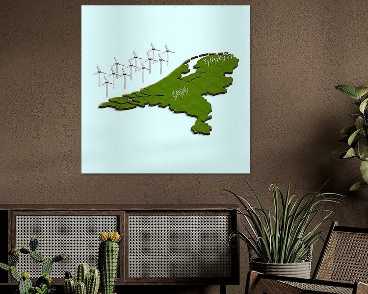Voorbeeld van het werk in een kamer