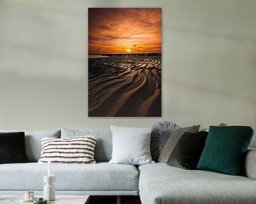 De gouden momenten wanneer de zon ondergaat. van Robby's fotografie