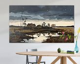 Voorbeeld van het werk in een kamer