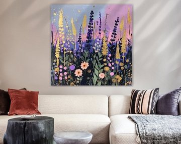 Abstract Bloemenveld | Blossom Hues van Abstract Schilderij