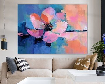 Abstract Bloemen van Abstract Schilderij