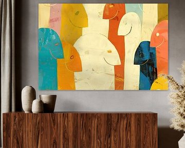 Abstract Portret | Colorful Whispers van ARTEO Schilderijen