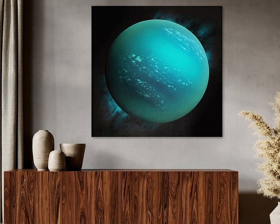 Voorbeeld van het werk in een kamer