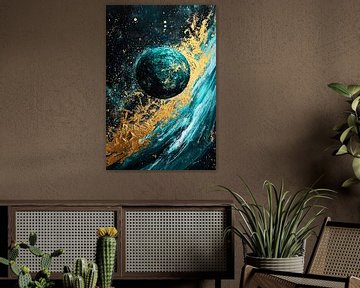 Ruimte kunst met planeetdetails van Art & Soul Creations