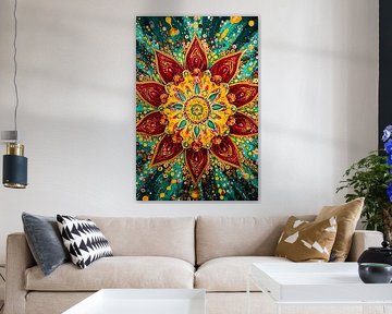 Mandala à motifs colorés sur Art & Soul Creations