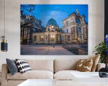 Dresden - Op het terras van Brühl bij nacht van t.ART