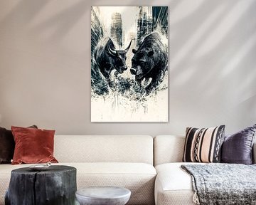 Battle between bull and bear