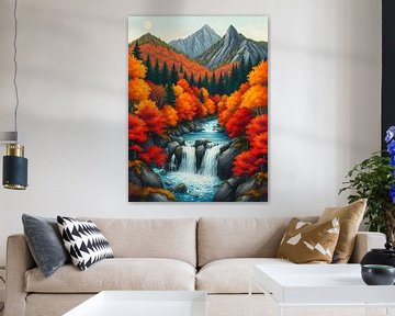 Herfst Cascade van Artistic