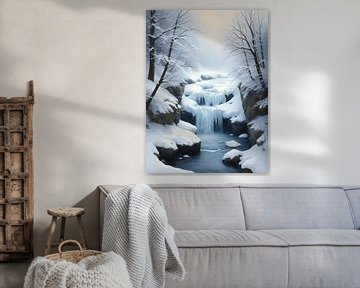 Bevroren cascade van Artistic