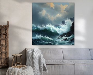 geef me titel, beschrijving, 15 tags voor deze kunst, zet tags op dezelfde regel. van Artistic
