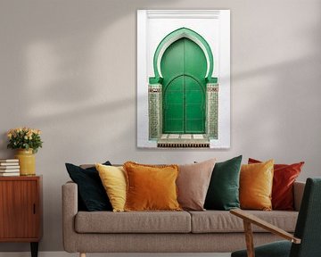 Porte verte avec mosaïque au Maroc sur Photolovers reisfotografie
