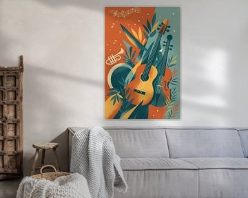 illustratie muziekposter, conceptueel, hedendaags decoratief s van Ariadna de Raadt-Goldberg