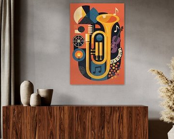 illustratie muziekposter, conceptueel, hedendaags decoratief s van Ariadna de Raadt-Goldberg