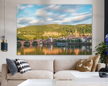 Heidelberg in warm avondlicht van Ilya Korzelius
