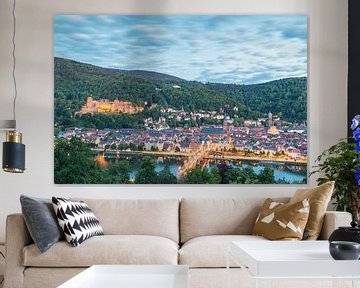 Heidelberg in the blue hour van Ilya Korzelius