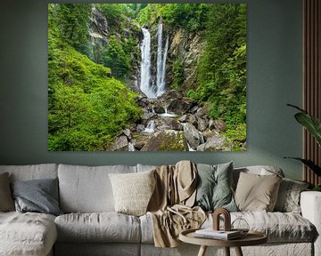 Cascata di Valclava of Kalmtaler Wasserfall waterval in Zuid-Tirol van Sjoerd van der Wal Fotografie