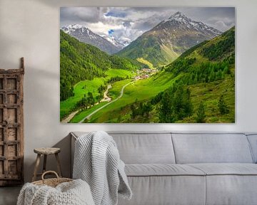 Vent dorp in de Tiroler Alpen in Austira tijdens de lente van Sjoerd van der Wal Fotografie