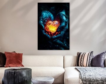 Gloeiend hart in handen van Imperial Art House