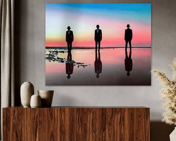 Waddenzee mannen 15c van Rautenberg Digital Art Maritim