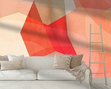 Orange und rosa abstrakte Formen
