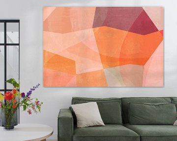 Calm Abstract in Orange, Terra, Lila von Dina Dankers