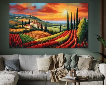 Landschap Toscane Italie van WeLoveArt