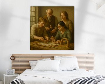 The Builders - AI Classica - People at work - Art for business