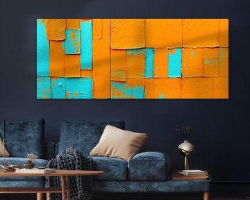 Colour tension and stillness - an abstract composition in a balance of opposites